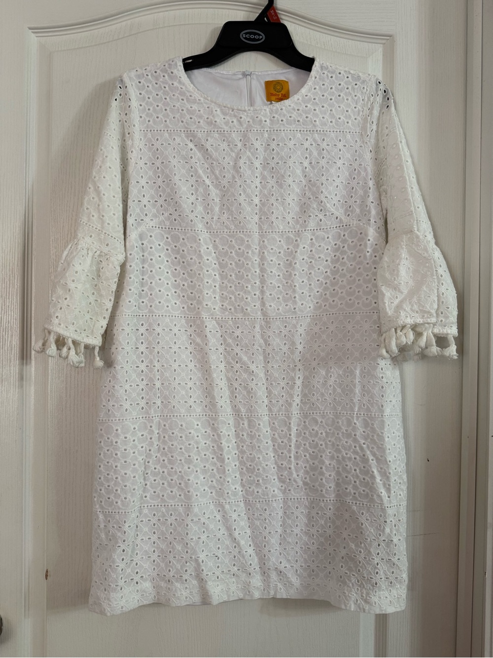Ruby Rd Women’s White Eyelet Lined Dress Sz Petite M. SP-160